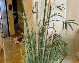 Ceramic & Iron Faux Plant 76in H