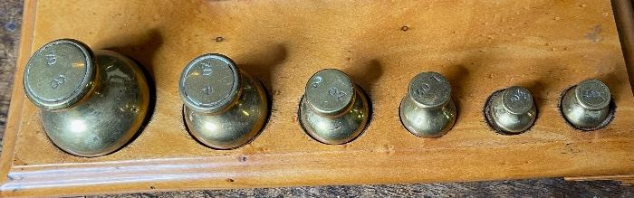 STS Antique English Postal Scale 4.25x9.5x5.25in HxWxD
