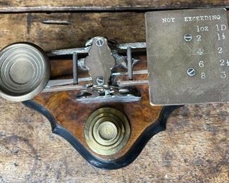 Antique Postal Scale 4x8x5in HxWxD