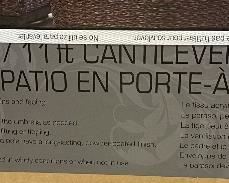 11ft Cantilever Patio Umbrella 853331		
