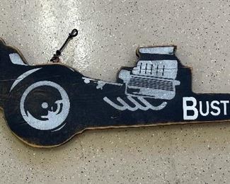 Busted Knuckle Garage Dragster Sign