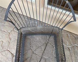 2pc Wrought Iron Mesh Patio Chairs