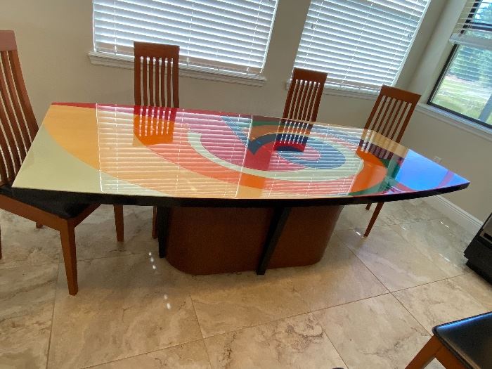 MODERN AXI CELLO TABLE with 6 CHAIRS