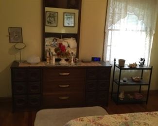 Dresser, perfume, collectibles