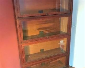 001 Antique Globe Wernicke Barrister Bookcase