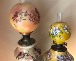 Antique Converted Oil Hurricane Lamps