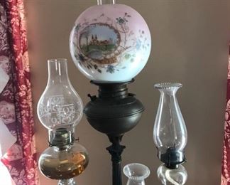 Antique Hurricane Oil Lamps