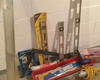 Assorted Tools, Painting Supplies, and Wallpaper Supplies