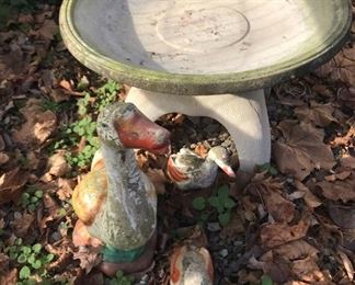 Birdbath and Ducks