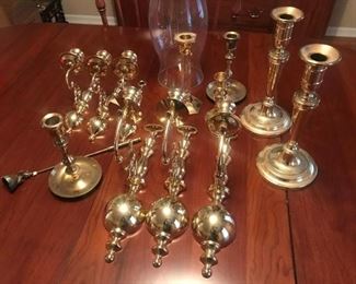 Brass Sconces and Candlestick Holders
