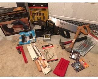 Electric Drill and Assorted Tools