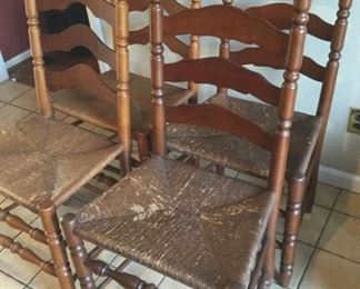 Four Ladder Back Chairs