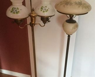 Two Vintage Floor Lamps