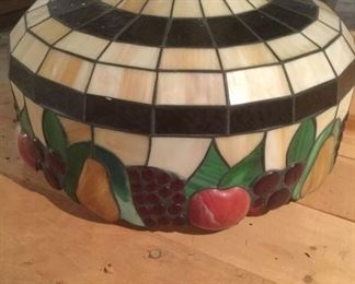 Vintage Stained Glass Chandelier