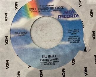 ROCK AROUND THE CLOCK BY BILL HALEY AND HIS COMETS - SEVERAL 45'S IN GREAT CONDITION