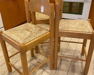 RATTAN SEAT STOOLS