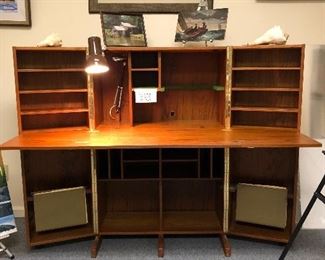 Mid-Century Modern-Hideaway, Folding, Magic Box Desk. Teak 
Dimensions; 66”Long
                             30”Wide           $500.00 
                              47-1/2” Tall 