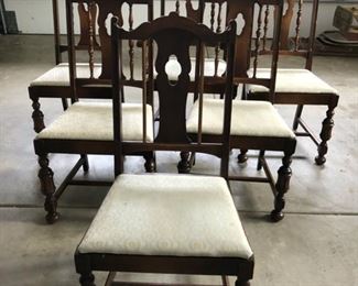 Set of 6 antique dining chairs