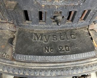 Antique cast iron parlor stove, circa 1880s - 1890s and manufactured W.M. Resor & Company (Cincinnati, OH). Measures 38" H x 20" D x 24" W. Picture 2 of 2