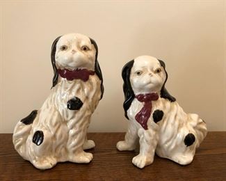 Pair of Staffordshire-style dogs