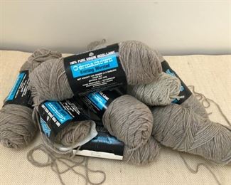 Germantown Knitted Worsted Wool - 10 Skeins Grey