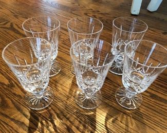 Variety of Waterford Lismore Crystal stemware