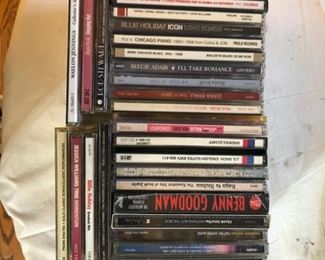 CDs -- Frank Sinatra, Billie Holliday, Benny Goodman, Willie Nelson, Waylon Jennings, Bach, Ray Charles, etc