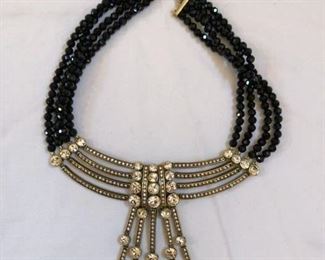 Vintage Heidi Daus onyx necklace