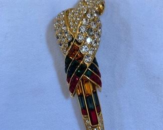 Vintage Nolan Miller parrot broach