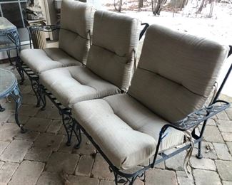 Vintage Woodard Chantilly Rose three seat sofa