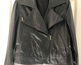Kenna - T Leather Moto Jacket. Size M. One of our favorites from more than 100 pieces of designer clothing and coats in sizes S, M & L and Size 2 - 10