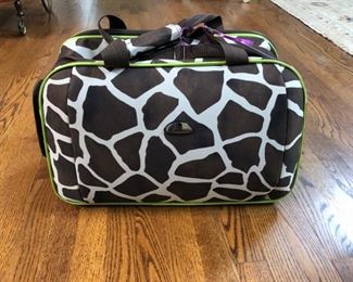 Zebra print carryon luggage