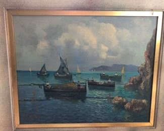 Oil painting signed by unknown artist. Picture 2 of 3