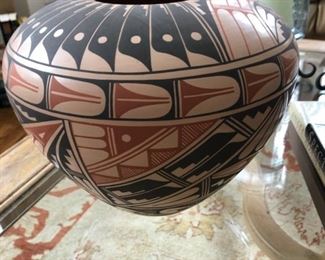 Signed Navajo pottery. Picture 1 of 2