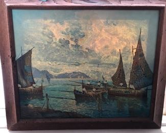Oil painting signed by unknown artist. Picture 1 of 3
