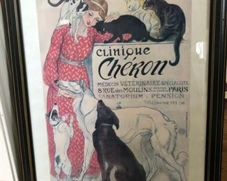25" x 32" Framed Clinique Cheron poster