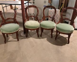 Set of 6 antique chairs (four shown) 1 needs repair