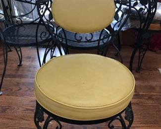 Vintage Woodard Chantilly Rose dining chair. Six available