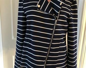 Bagatelle size M blue and white stripe Moto jacket