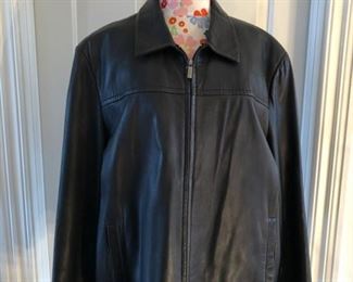 Men's Cole Haan leather jacket Size L