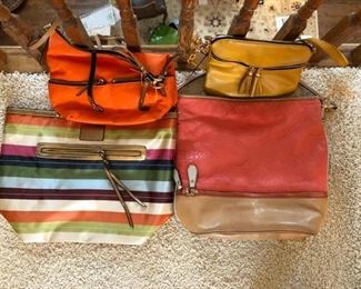 Sample of colorful purses