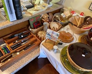 Copper molds, knives, cheese keepers, and more.