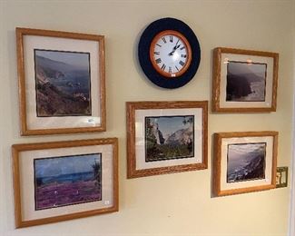 Collection of landscape photographs--nicely framed.