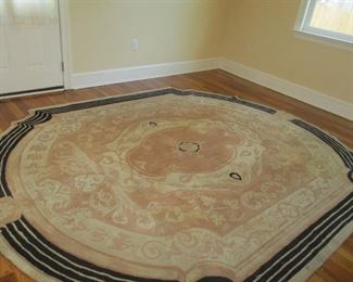 Roomsize Chinese painting. This is an expensive rug that we   are knocking   out to estate sale goers for not  very much.