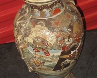 HUGE antique satsuma palace urn