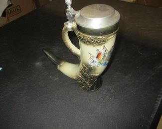 German horn shaped tankard
