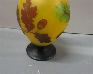 French cameo glass vase-- looks like Galle