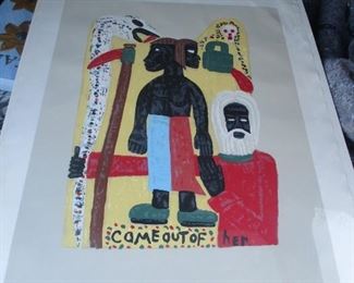 Herbert "COON" Singleton, "Come out of Her" , lithograph, edition of 350