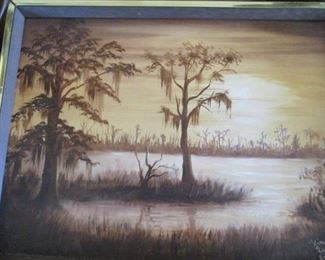 Louisiana Swamp scene by Virginia Erchul