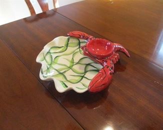 New Orleans Crawfish Centerpiece--glazed pottery